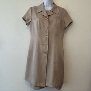 Vintage Breakin’ Loose 2 piece dress and jacket set tan small Y2K 90s
